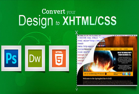 convert PSD to bootstrap