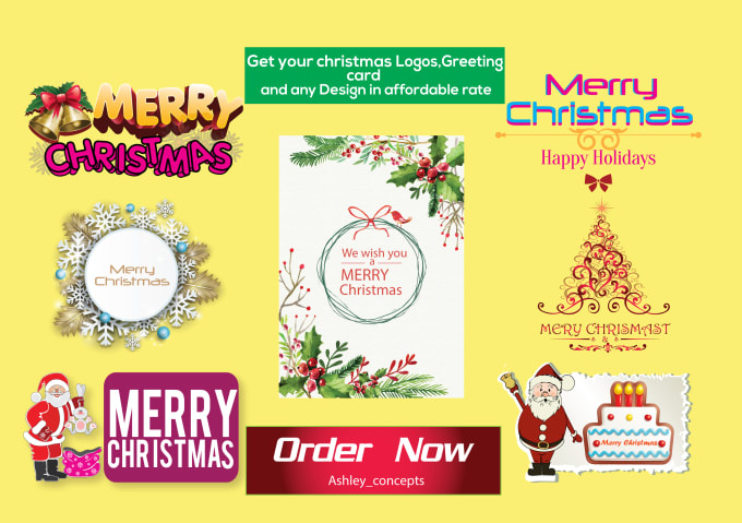 do christmas logo and greeting cards within 24 hours