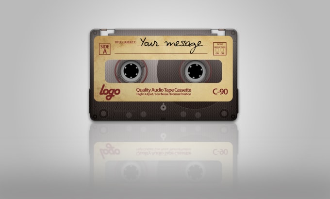 Design a cassette cover with your message,background,logo by ...