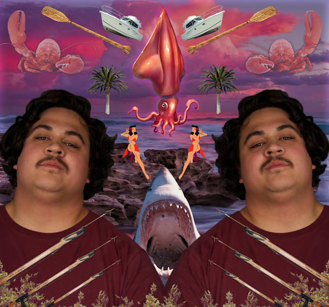create a vaporwave inspired collage piece for you