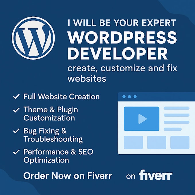 create, customize and fix wordpress sites and woocommerce