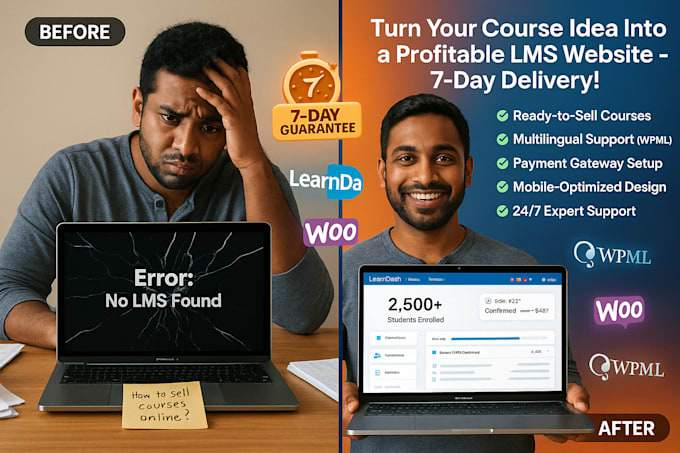 create a learndash lms website with wpml and woocommerce payments