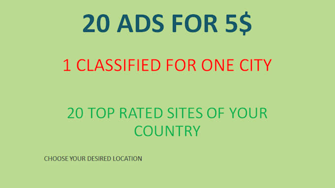 post your ads on 20 top rated sites