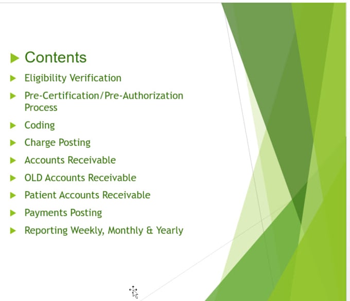 do credentialing, charge entry, benefits, denial management