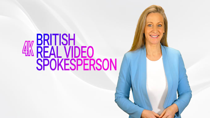 be your british female spokesperson video  presenter, 4k