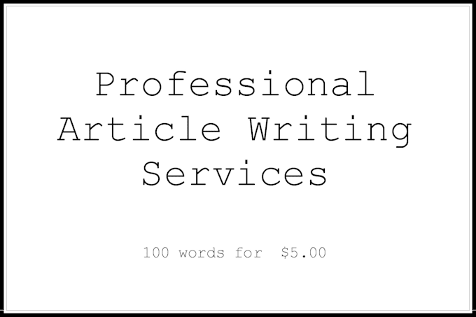 write researched articles