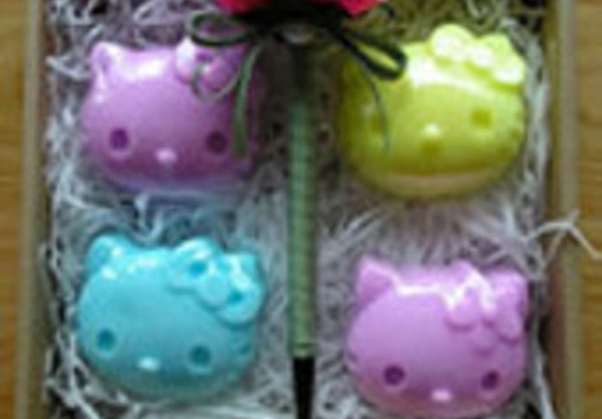send you 2 handmade Hello Kitty Soap Bars