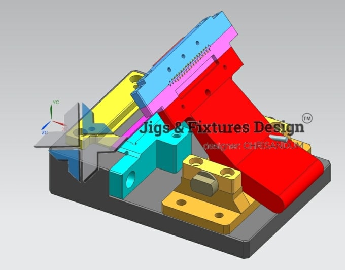 Design simple to complex mechanical jigs and fixtures by Chrisandum | Fiverr
