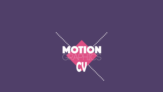 make a motion graphic cv resume for you