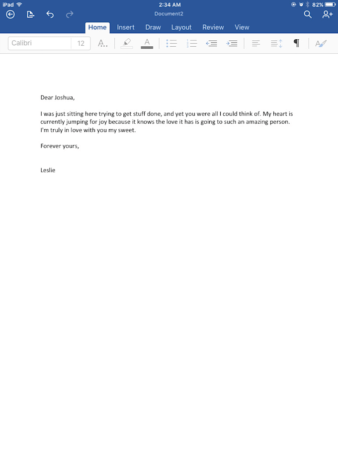 email you a love letter