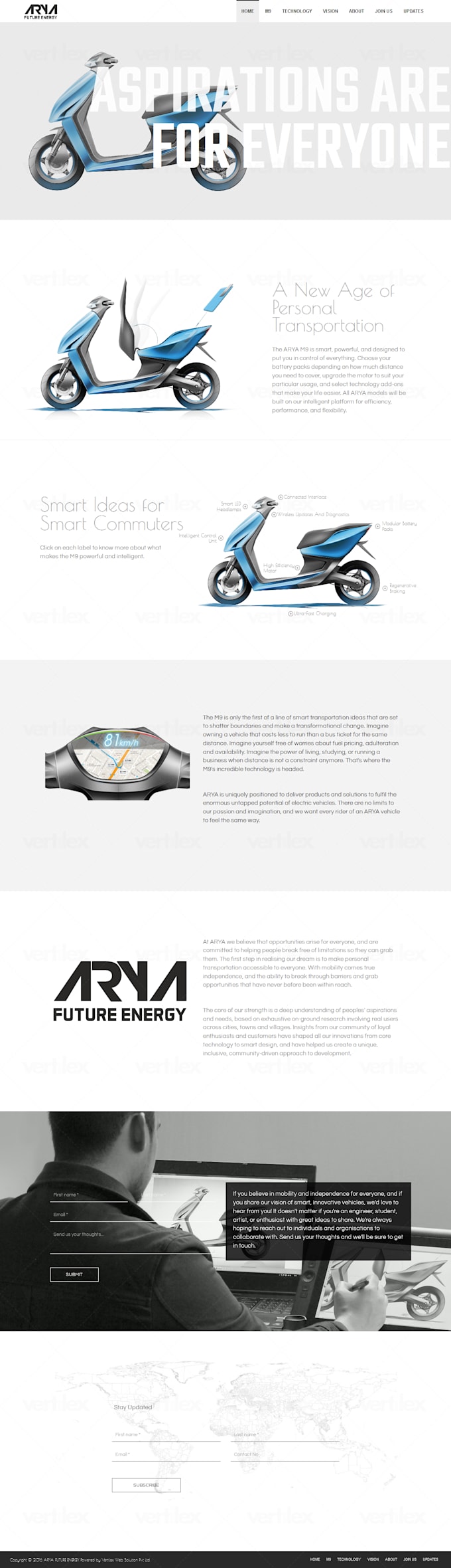 design informative HTML website