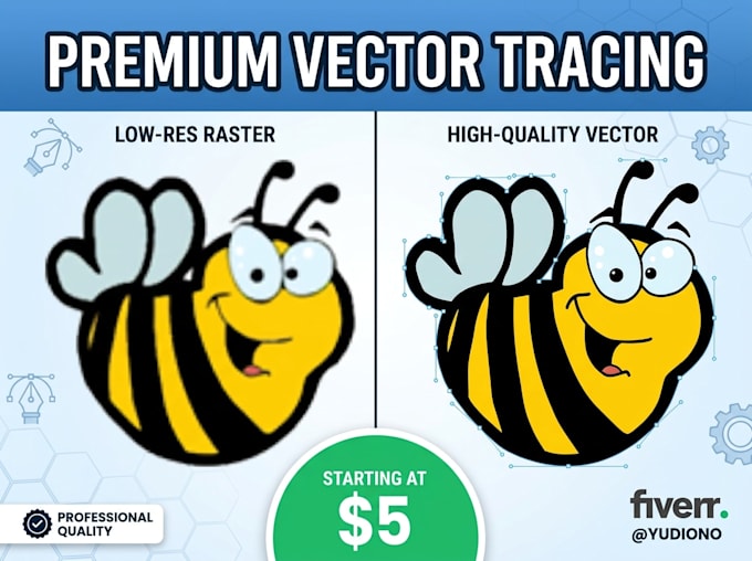 professionally manual vector tracing of your logo or image