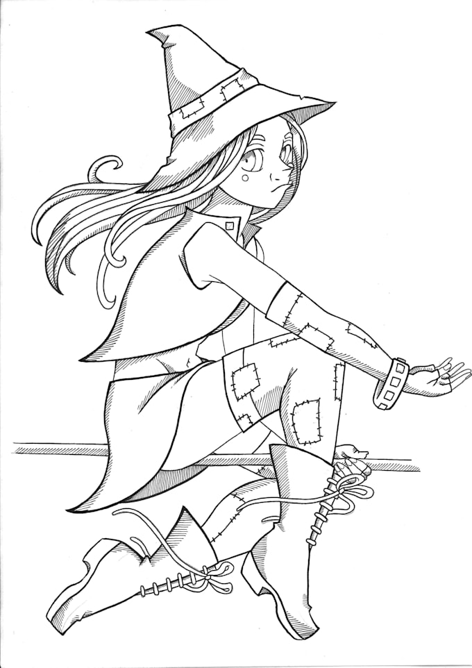 make an illustration in black and white