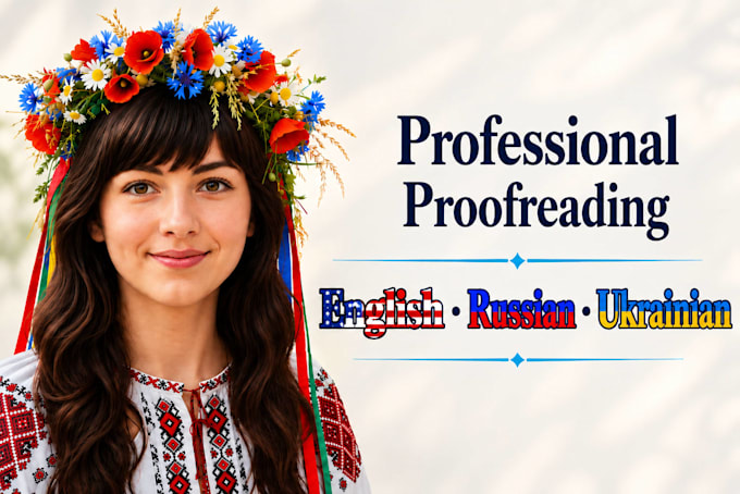 proofread or edit english, russian or ukrainian book, essay, article, blog post