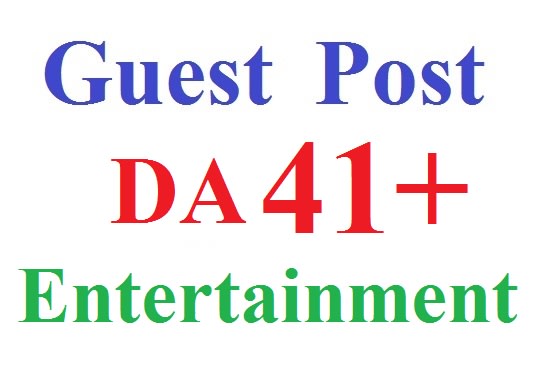 give You a DA 41 Link on entertainment website with high tf