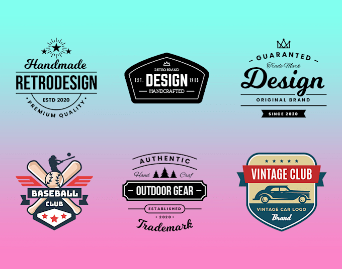 create classic retro vintage logo and brand identity design