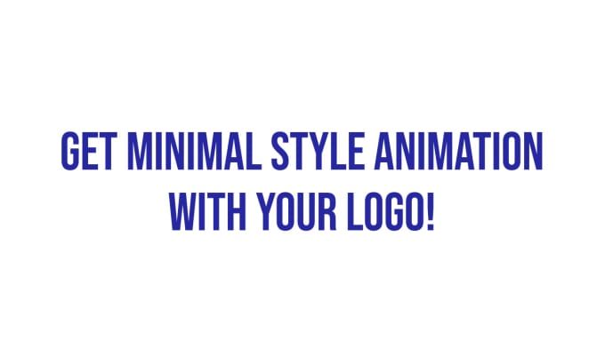 make minimal logo animation