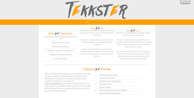 create custom, good quality websites