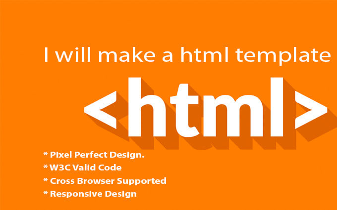 make a html template