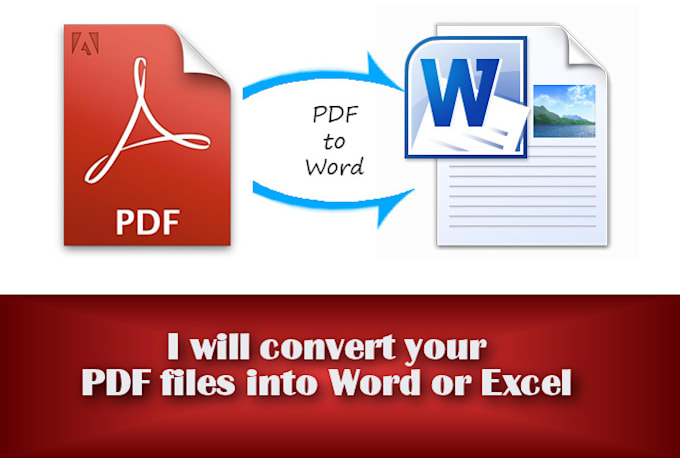 convert your PDF files into word or excel