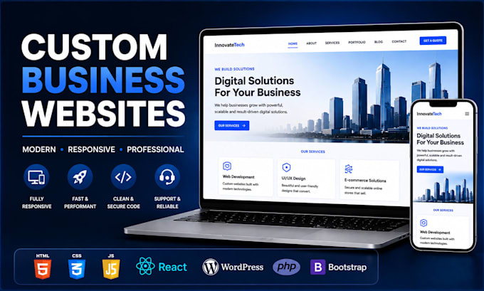 build a modern custom business website