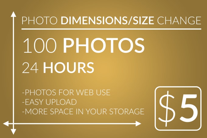 Hire a freelancer to optimize, change dimensions, dpi or size up to 100 photos