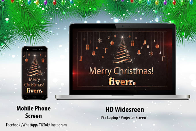 create amazing  christmas greeting video
