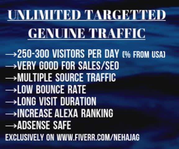 drive unlimited targetted genuine traffic