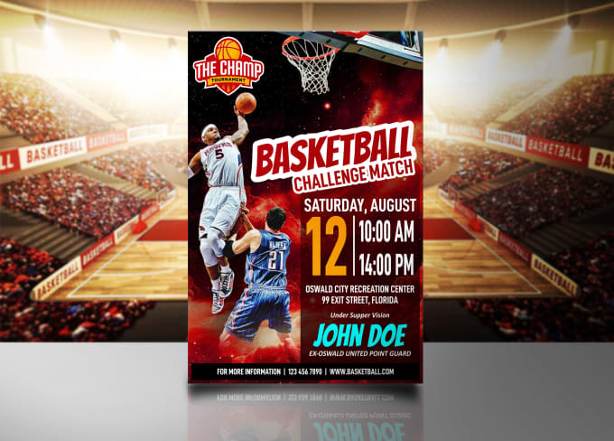 Design Basketball Game Flyer Or Poster By Shaangraphics