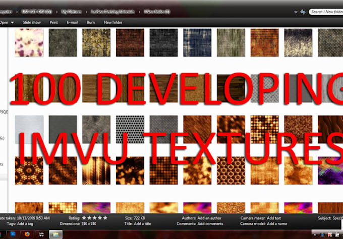 sell 100 personal deriving IMVU textures P1