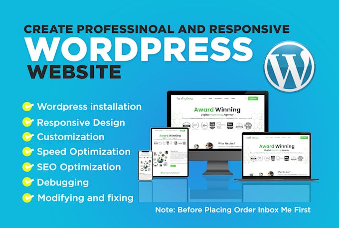 create or redesign modern wordpress website