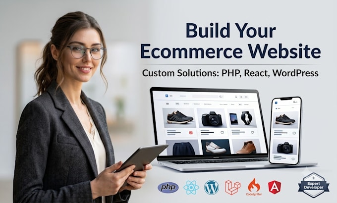 build a custom ecommerce website using php and react or wordpress