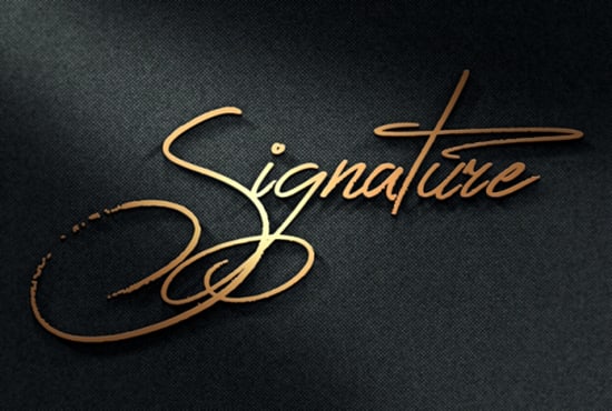 design contemporary signature logo 20hrs