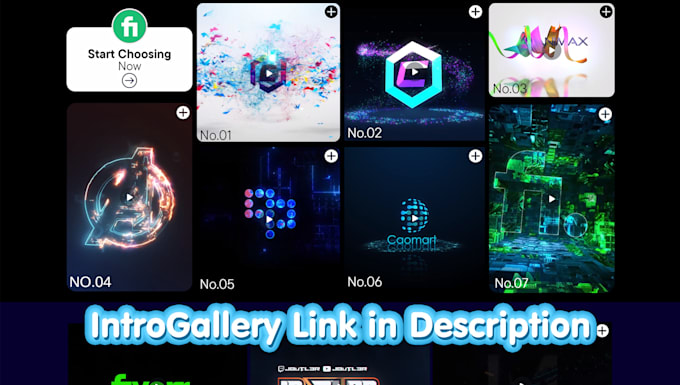 create custom logo animation and youtube intro outro video