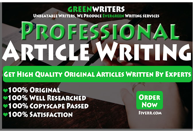 write high quality unique SEO optimized article for you