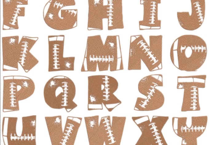 Electronically Mail You Two Full Alphabet Embroidery Designs Football Letters And Animal Letters By Ofisboy Fiverr