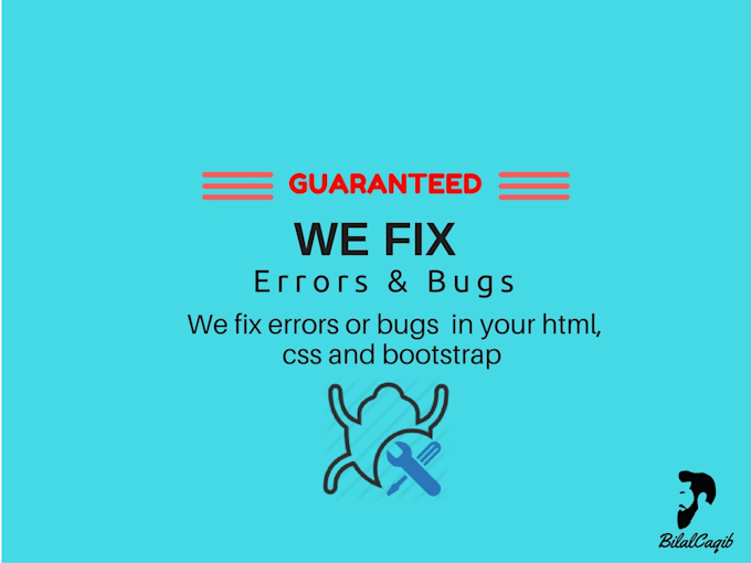 fix any bootstrap html css bugs and errors in your webpage