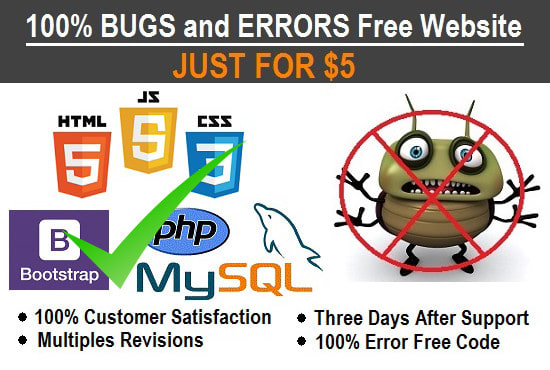 make your website 100 percent errors and bugs free