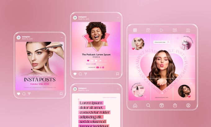 Design an attractive set of instagram posts or templates by ...