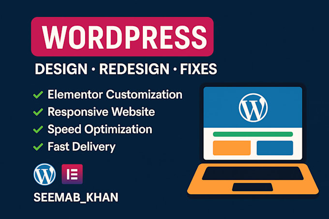 design, redesign, fix, or update your wordpress website with elementor pro
