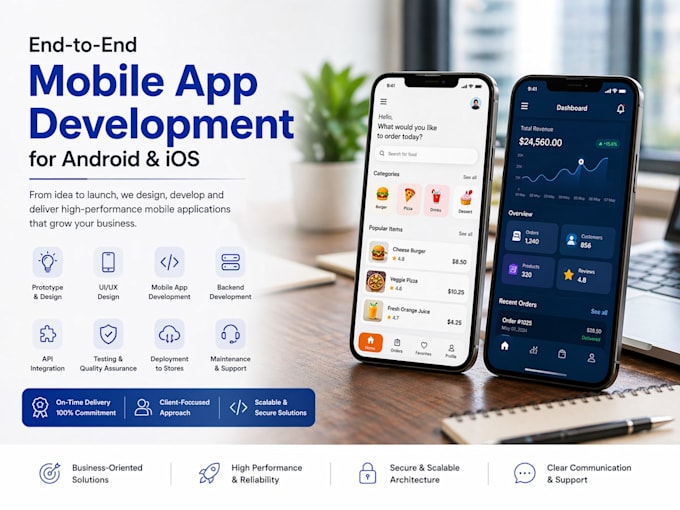 develop apps using java kotlin or flutter mobile app development