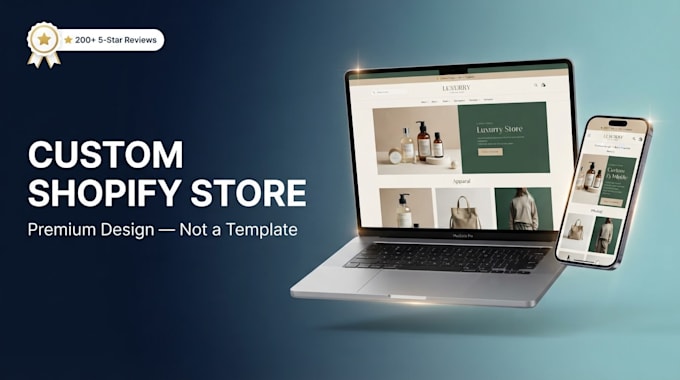 design a custom shopify store with premium unique branding