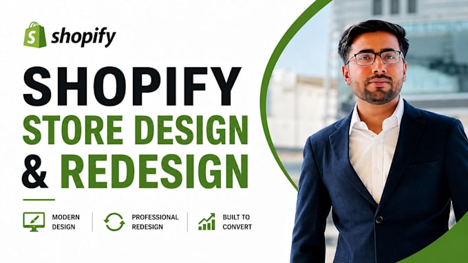 build, design or redesign shopify store, shopify website