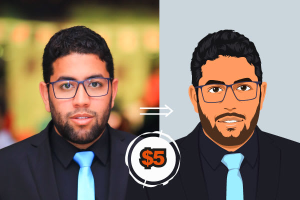 draw cartoon style portrait from your photo