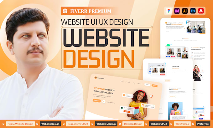 modern responsive website UI UX design in figma