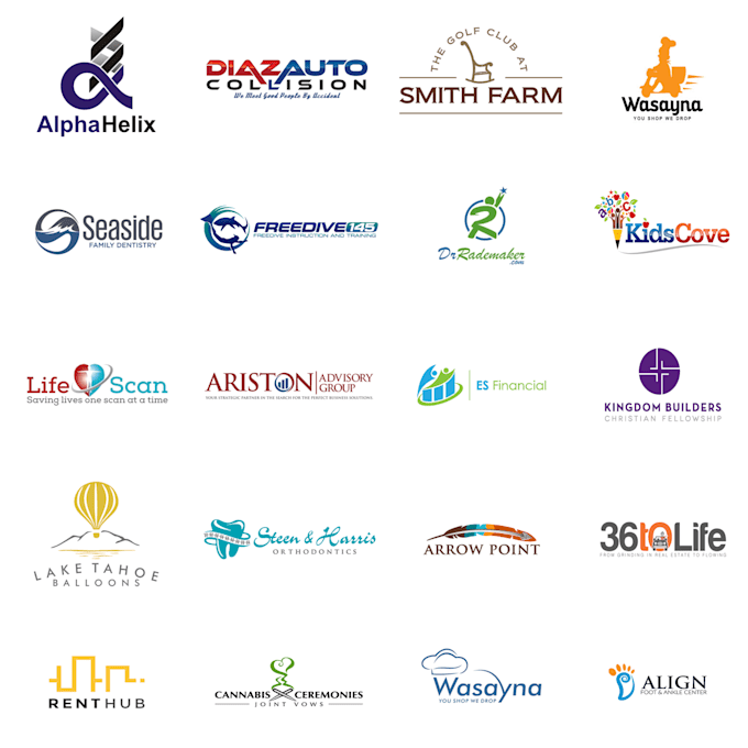 design 3 different minimalist modern company logo