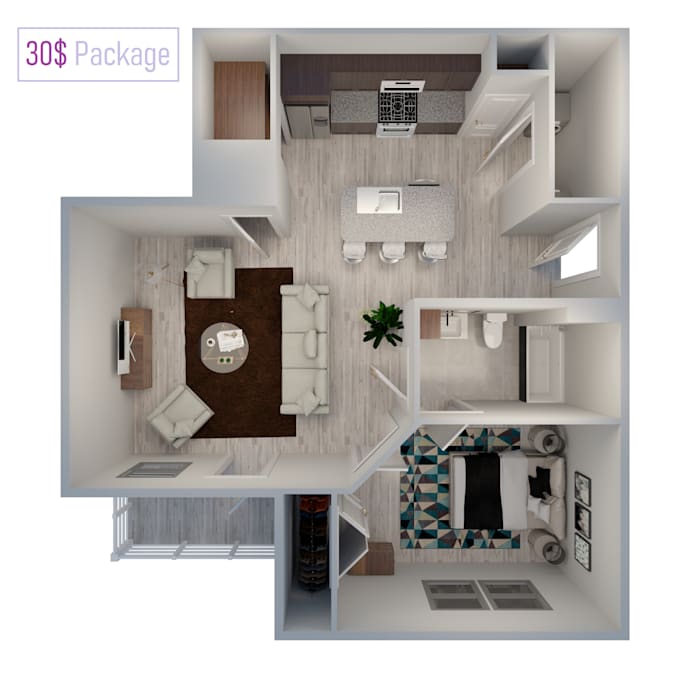 create a professional 3d floor plan