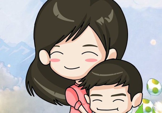 draw you a cute cartoon portrait or illustration