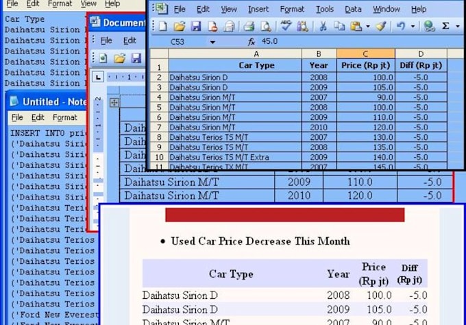 convert data from various format to excel format
