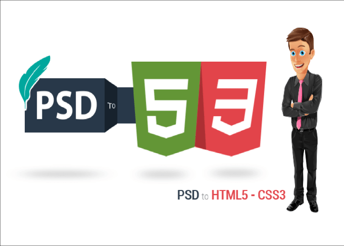 Html CSS PNG. Convert PSD to CRLD.